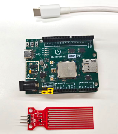 初学者视角体验：【EC800X Duino 开发板】传感器体验-水位检测传感器！